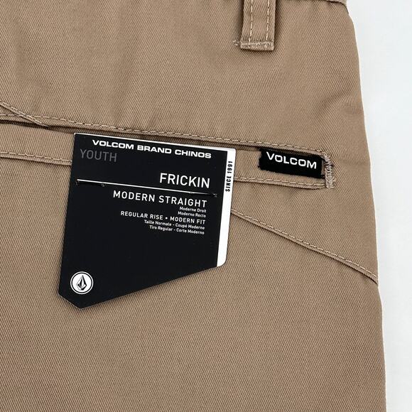 Volcom Frickin Khaki Chino Shorts Boys Size 18 X-Large 29 7" - Picture 5 of 6